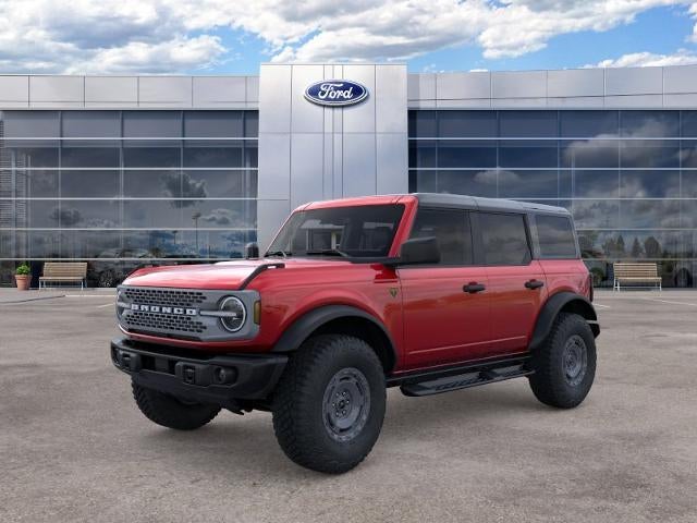 2025 Ford Bronco Badlands 4 Door Advanced 4x4 in Ruby Red Tntd — front three-quarter view