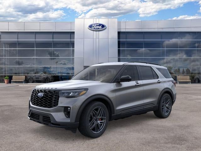 2026 Ford Explorer ST-Line 4WD in Carbonized Gray Metallic — front three-quarter view