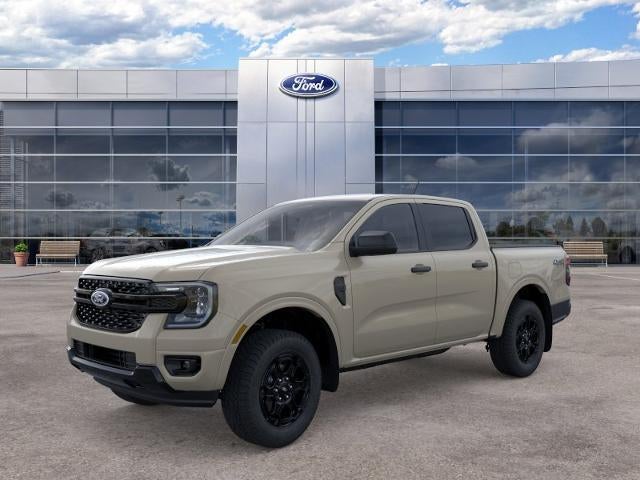 2025 Ford Ranger XLT 4WD SuperCrew 5' Box in Desert Sand — front three-quarter view
