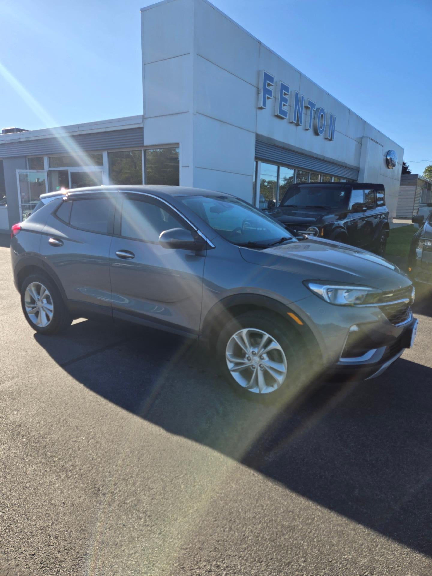 2022 Buick Encore GX Preferred AWD in Gray — front three-quarter view